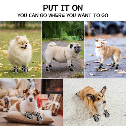 Dog Shoes for Large Dogs Medium Dog Boots Paw Protectors For Winter Snowy Day Summer Hot Pavement Waterproof Anti Slip Sole
