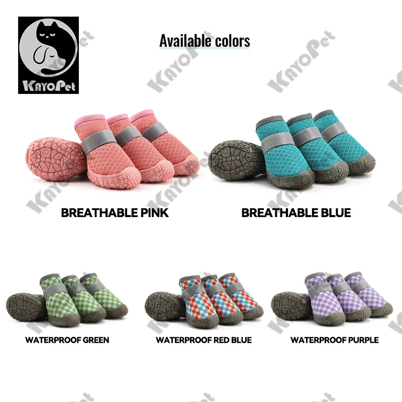Dog Shoes for Small Dogs Breathable waterproof Dog Boots Paw Protectors for Summer Hot Pavement Winter Snowy Anti Slip Puppy
