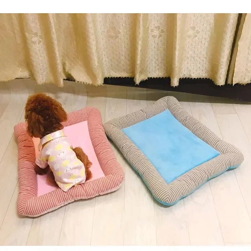 Cooling Pad Bed for Dogs and Cats- Cool Mat Pet Blanket Ice Silk Material Soft for Summer