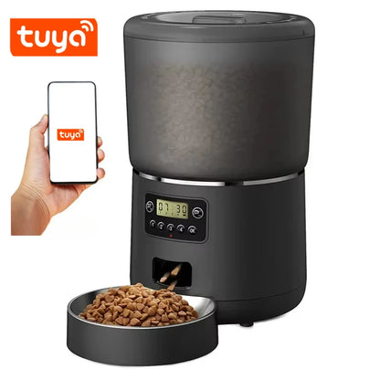 4L Automatic Smart Pet Cat Food Dispenser WiFi Cat Feeder with APP Control for Pet Dry Food Dual Power Supply For Small Dogs