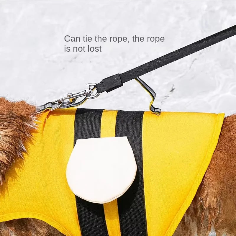 Bee Design Dog Life Jacket - Summer Buoyancy Swim Vest for Small/Medium Dogs, Adjustable & Reflective Pet Safety Gear