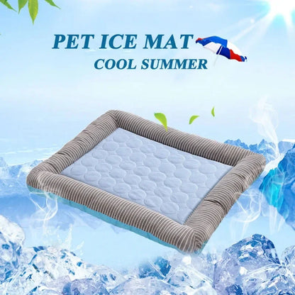 Cooling Pad Bed for Dogs and Cats- Cool Mat Pet Blanket Ice Silk Material Soft for Summer