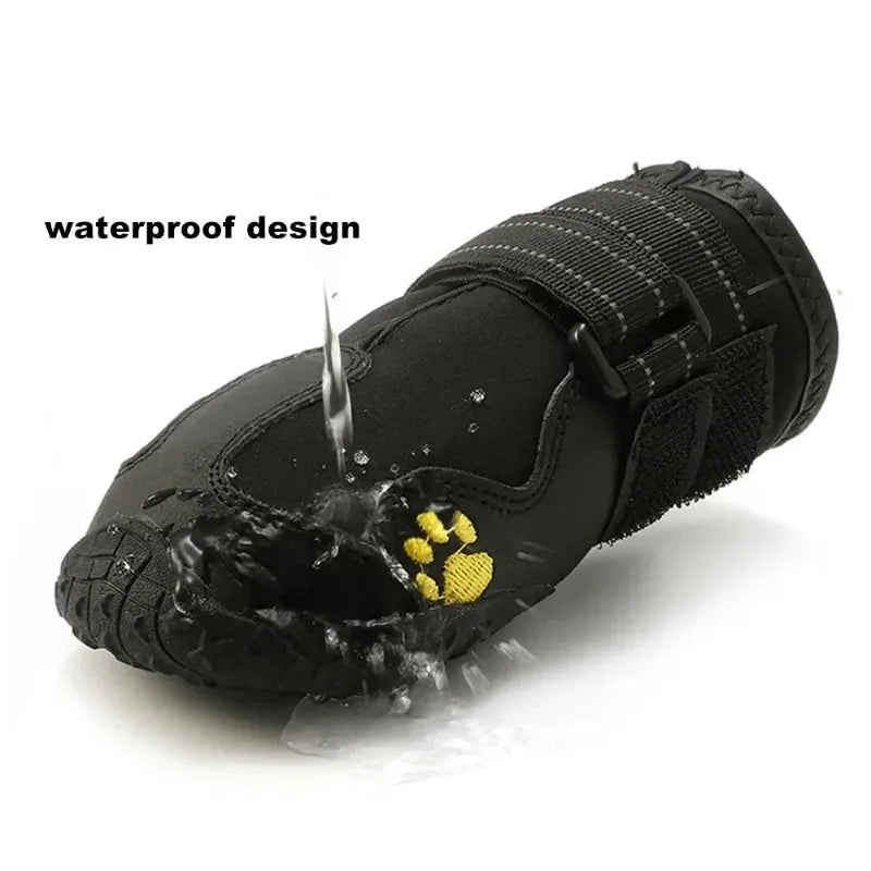 Waterproof Dog Shoes Anti-Slip Rubber Dog Booties for Summer Hot Pavement Winter Snow Dog Boots Paw Protector Reflective.