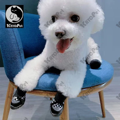 Dog Shoes for Small Dogs Breathable waterproof Dog Boots Paw Protectors for Summer Hot Pavement Winter Snowy Anti Slip Puppy